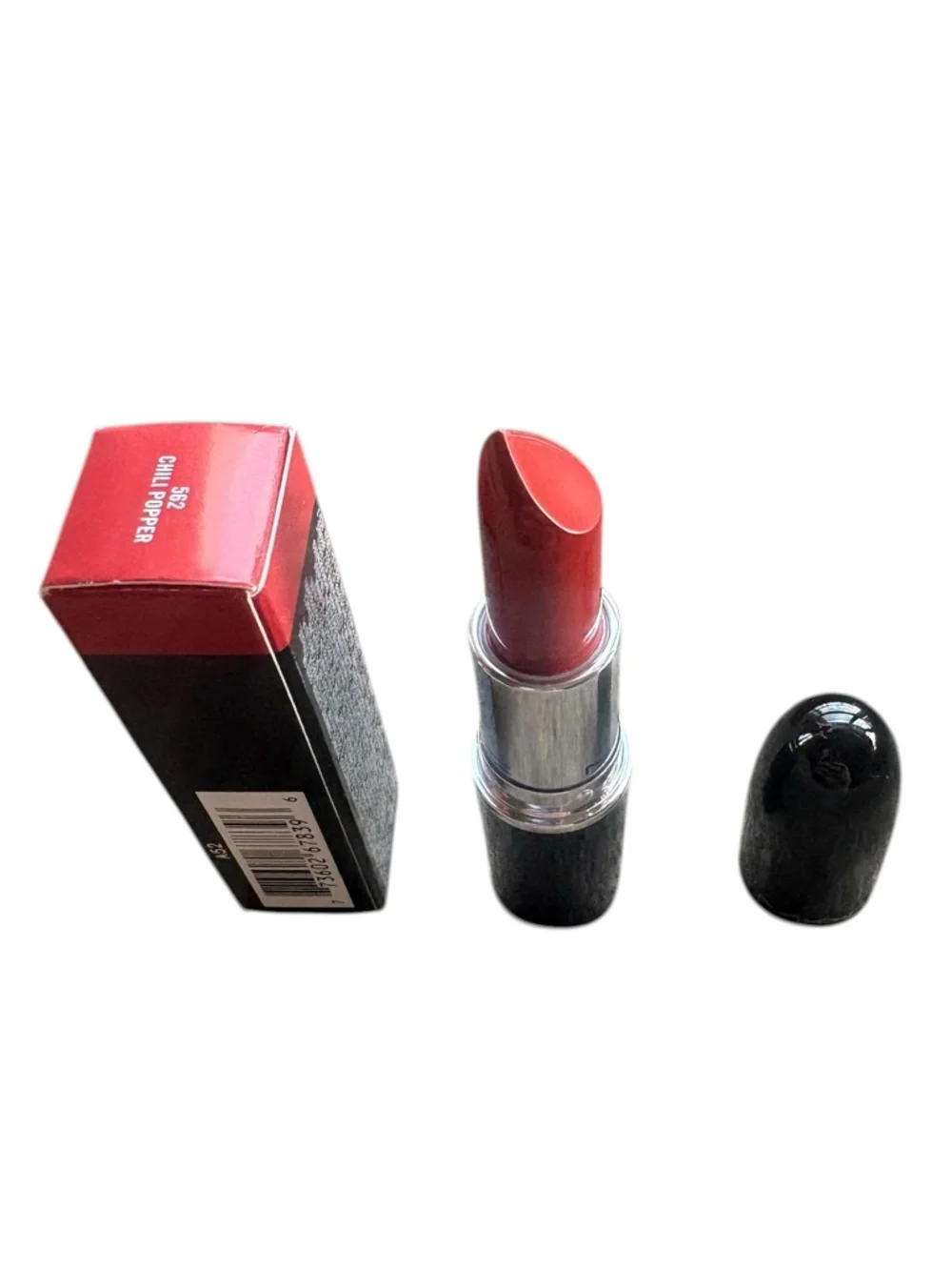 MAC Cosmetics Lustreglass Lipstick Sheer Shine Chili Popper Red 562
